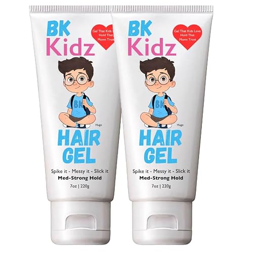 BK Kidz Hair Gel - 7oz x 2: Double Pack of Gentle Hair Styling Gel for Kids - Spike It - Messy It - Slick It Beauty & Personal Care Bonsai Kids Hair Care