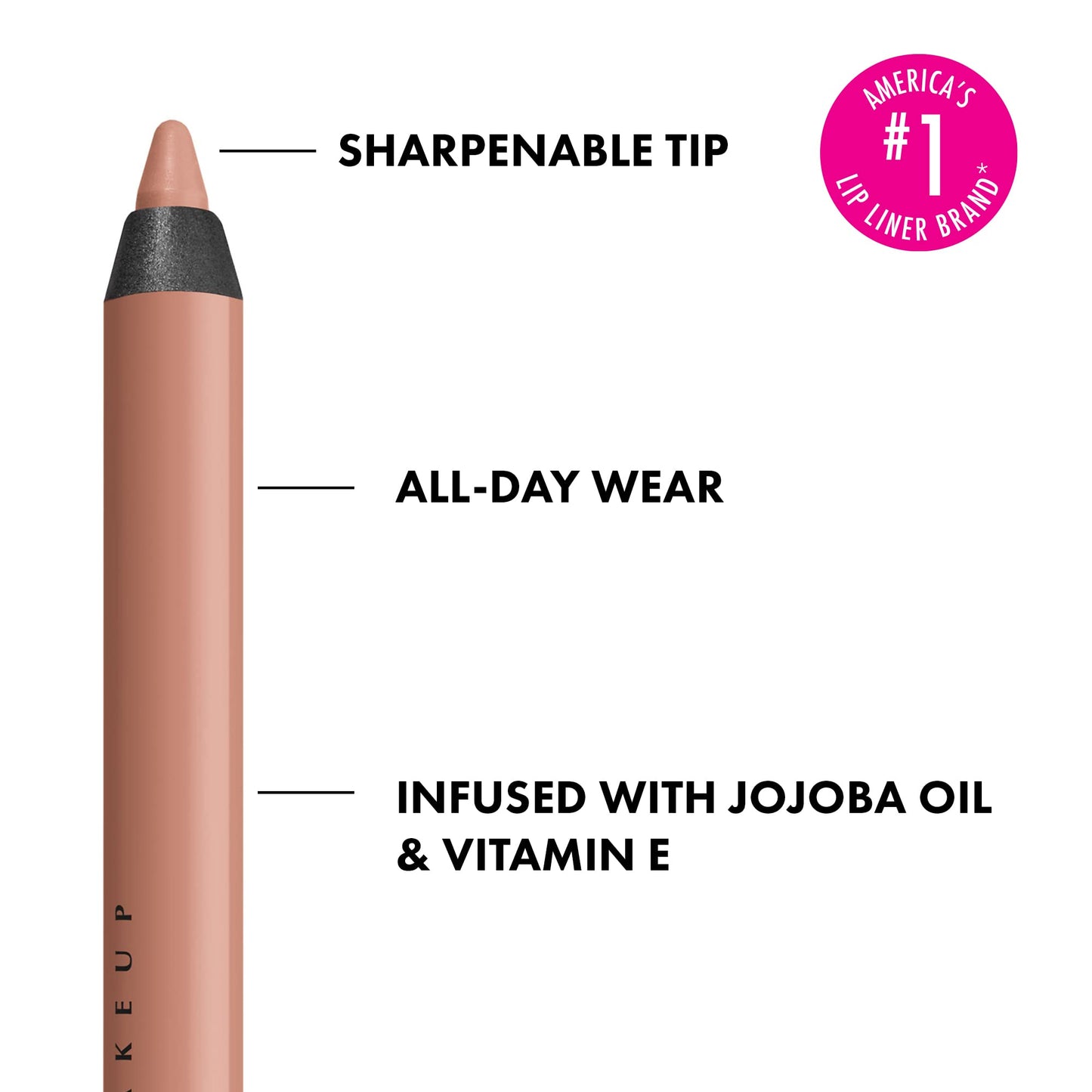 NYX PROFESSIONAL MAKEUP Line Loud Lip Liner, Longwear and Pigmented Lip Pencil with Jojoba Oil & Vitamin E - Goal Crusher (Midtone Beige) Beauty & Personal Care NYX PROFESSIONAL MAKEUP