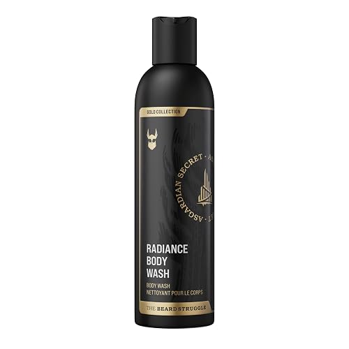 The Beard Struggle Men's Body Wash Asgardian Secret - Gold Collection - Skin Cleaning Agent - Natural Body Wash - Shower Gel Liquid Soap - 240 mL / 8 Beauty & Personal Care The Beard Struggle
