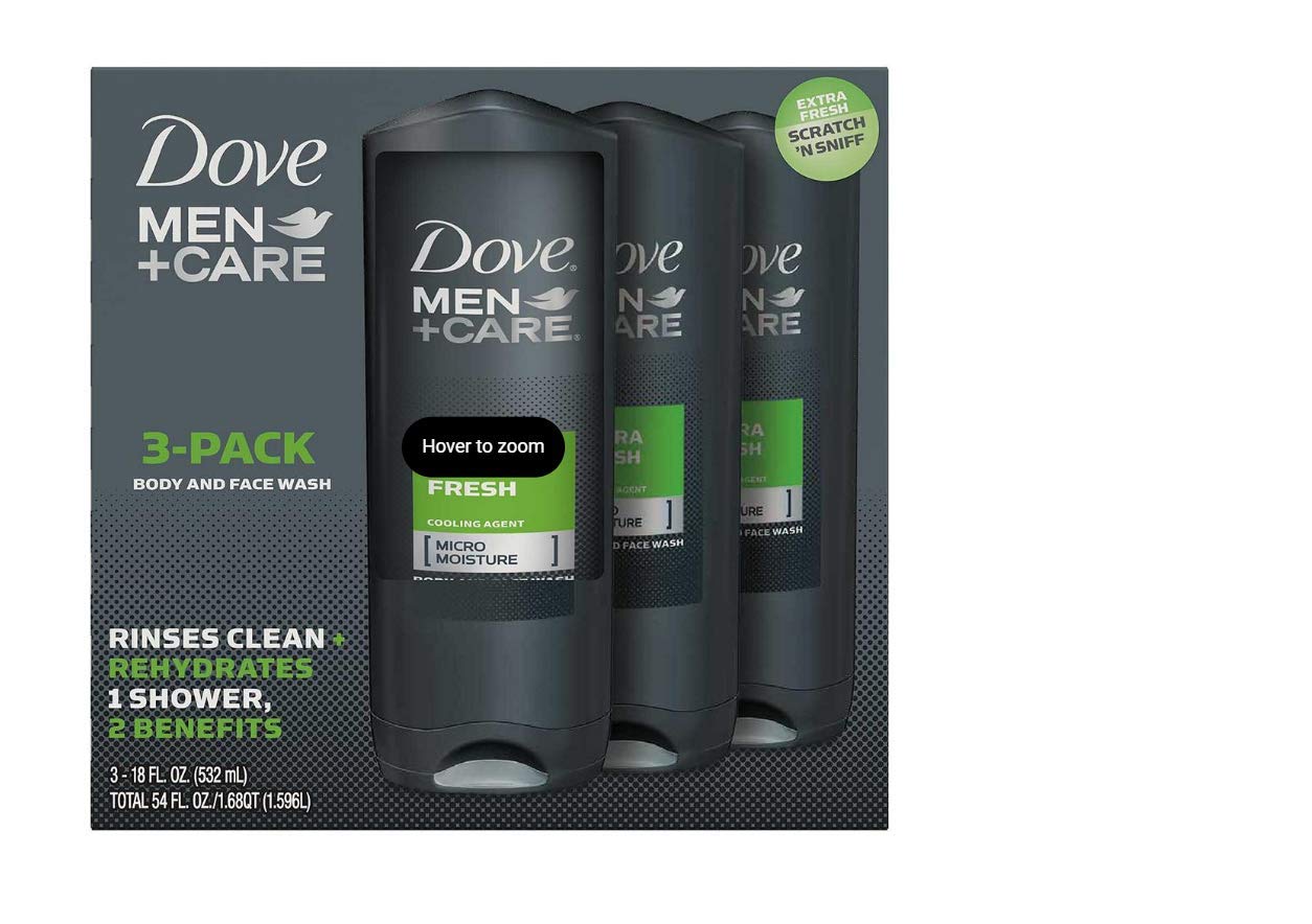 DOVE 1169195 Mens Body Wash Extra Fresh 18 oz.,(Pack of 3) Beauty & Personal Care Dove