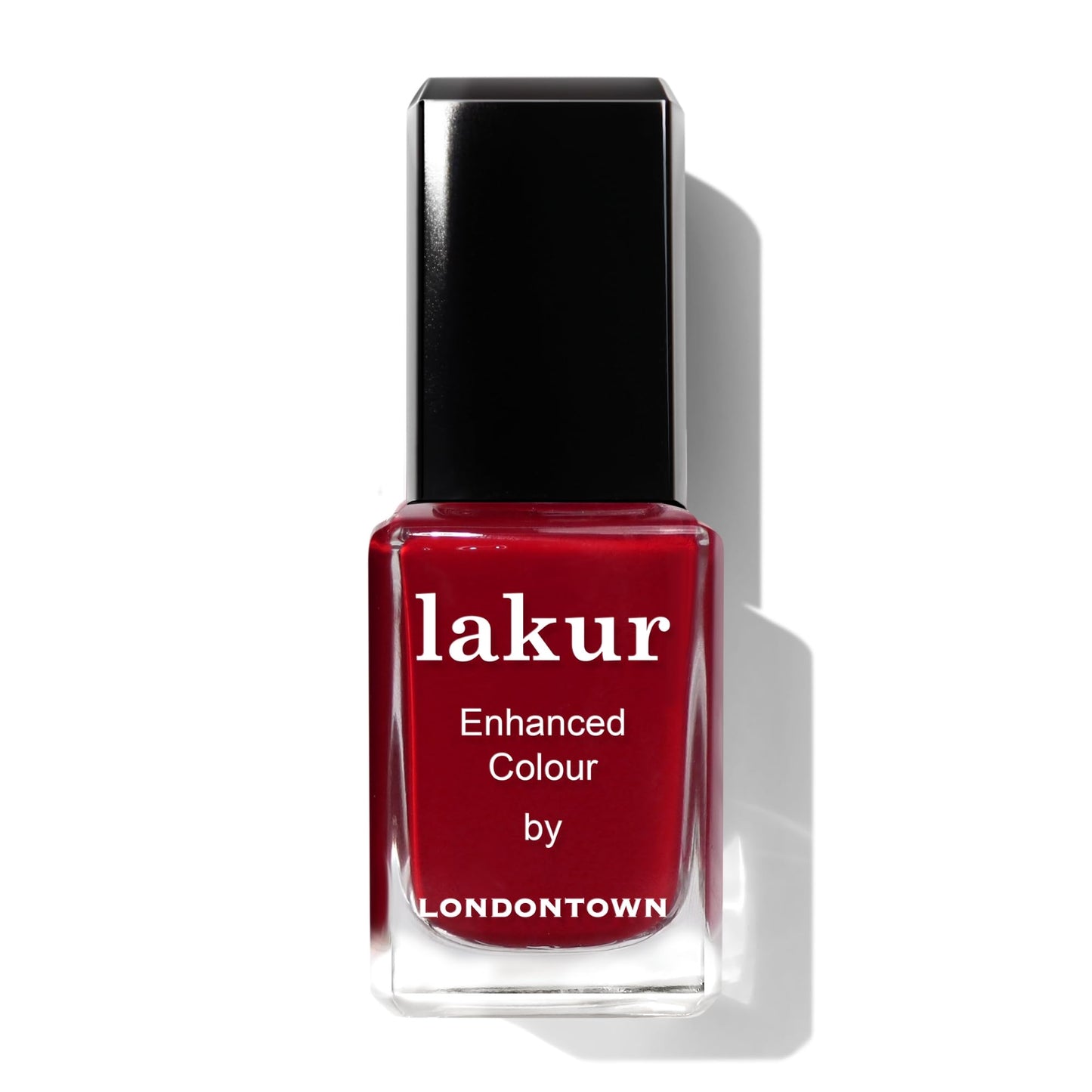 LONDONTOWN lakur Nail Polish - Chip-Resistant, Non-Toxic, Conditions & Hydrates Nails | Glossy Burgundy Red, Mull It Over, .40 fl oz Beauty & Personal Care LONDONTOWN