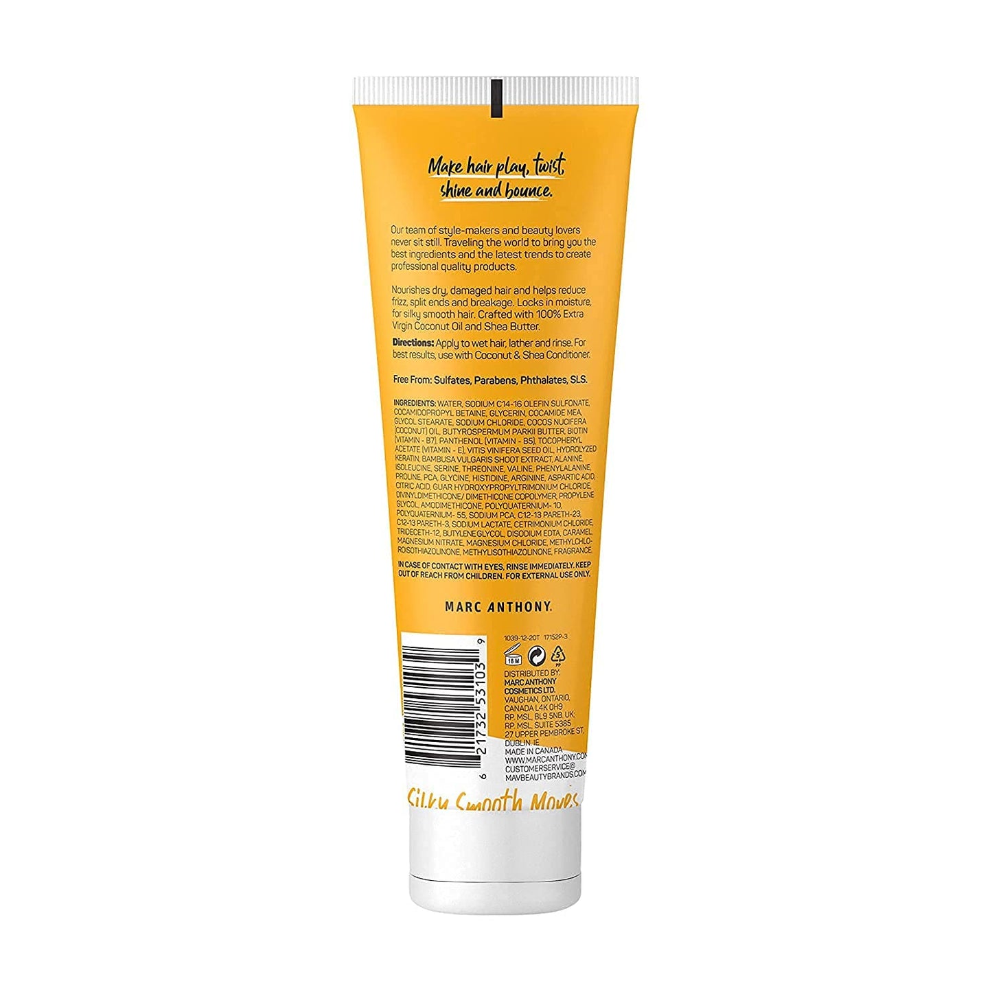 Marc Anthony Oil Shea Butter Hydrating Shampoo Ounces, Coconut, 8.4 Fl Oz Beauty & Personal Care Marc Anthony
