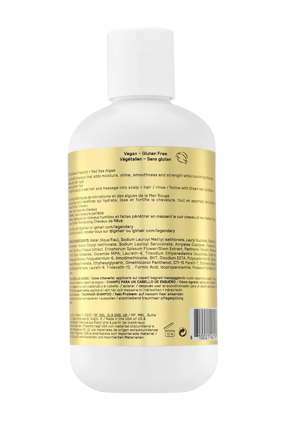 IGK LEGENDARY Dream Hair Shampoo | Healthy + Hydrated + Shine | Vegan + Cruelty Free | 8 Oz Beauty & Personal Care IGK