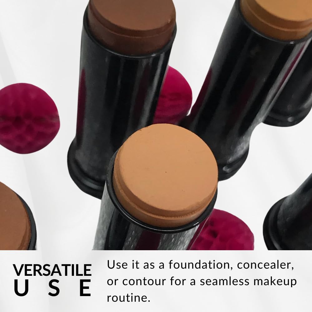 Base Strokes Crème Foundation Stick by Flori Roberts, Full Coverage for Women of Color or Deeper Skin Tones, Long Lasting Makeup, Natural Finish Beauty & Personal Care Flori Roberts