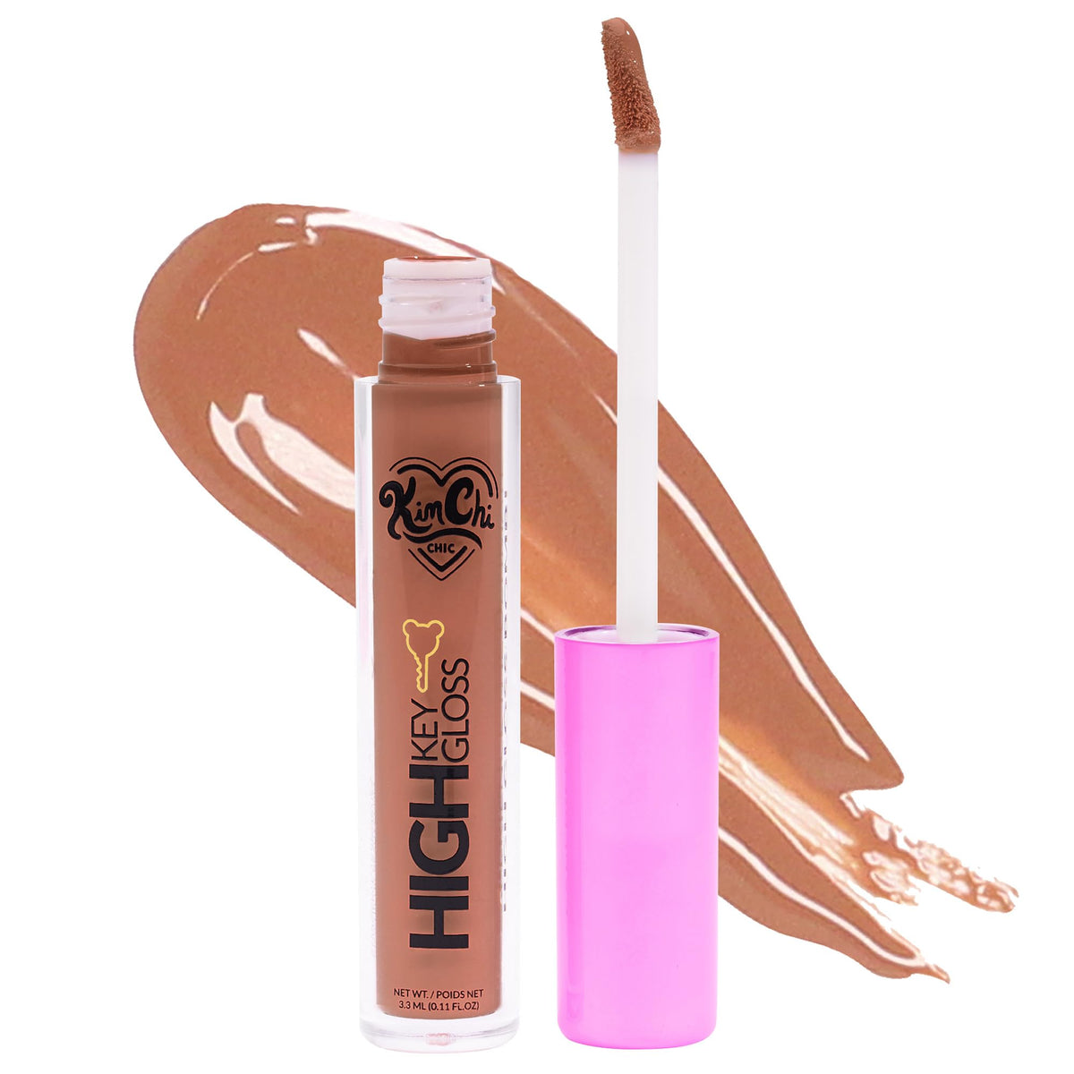 Kimchi Chic High Key Gloss, High-Shine Lip Gloss Helps Illuminate Your Look and Face, Non-Sticky, Nude With Golden Undertone, 06 Natural, 3.5ml
