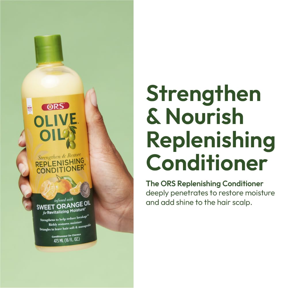ORS Olive Oil Creamy Aloe Shampoo & Replenishing Conditioner with Orange & Aloe Vera 2 Piece Set Beauty & Personal Care ORS