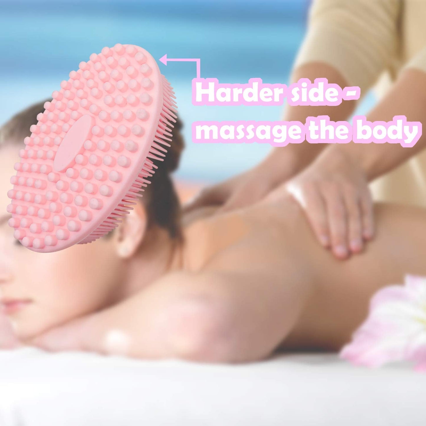 3 Set of Multifunctional Silicone Body Scrubber Loofah Soft and Skin-Friendly-,Easy to Clean,Scalp Massage ?Durable and Hygienic - Suitable Beauty and Personal Care GoWorth
