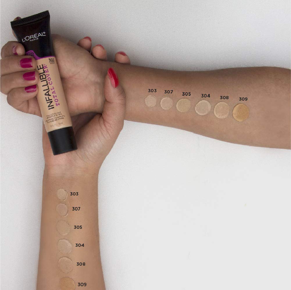 L'Oreal Paris Infallible Total Cover Foundation, Sand Beige, 1 fl; oz. Beauty & Personal Care L'Oreal Paris