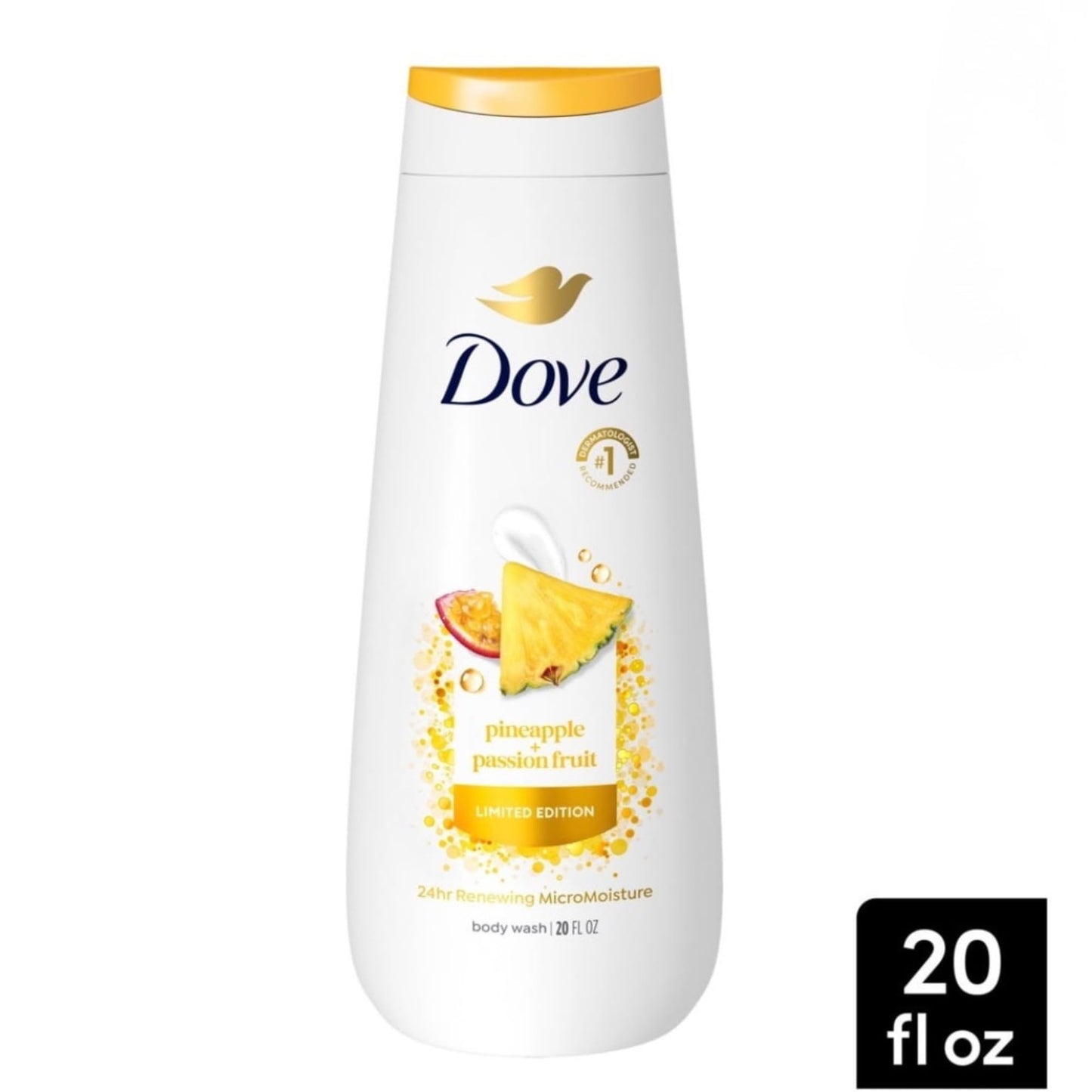 Dove Body Wash, Pineapple + Passion Fruit Scent, 24hr Renewing MicroMoisture, Limited Edition, 20 fl oz, 2 Pack Beauty & Personal Care Dove