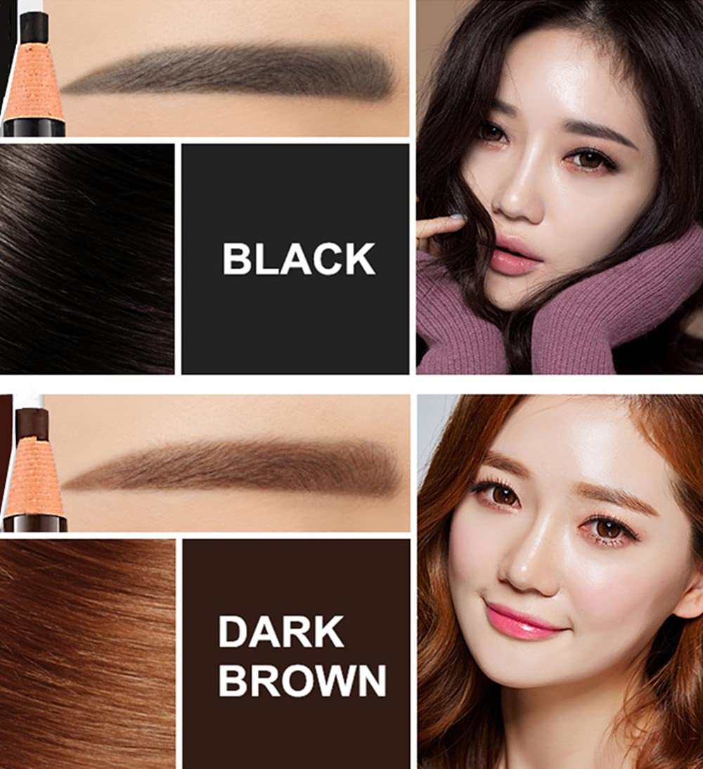 Go Ho 6 PCS Eyebrow Eye Liner Pencil Set,Easy to Color Sweatproof Eye Brow Pencil,Professional Long-lasting Eyeliner Gel Makeup Brow Tint Pen,3 Beauty & Personal Care Go Ho