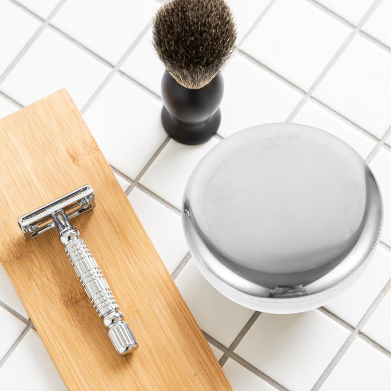 Ipetboom Stainless Steel Shaving Soap Bowl with Lid 3.93X1.96In Durable Men S Shave Cup Portable Mug for Traditional Wet Shaving and Rich Lather Beauty and Personal Care Ipetboom