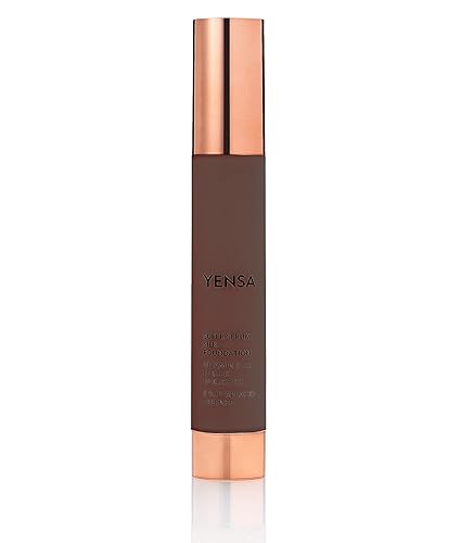 YENSA Serum Foundation Makeup - Super Silk Full Coverage Foundation Enriched with Peptides, Vitamin C & Ferulic Acid to Help Reduce Fine Lines Beauty & Personal Care YENSA