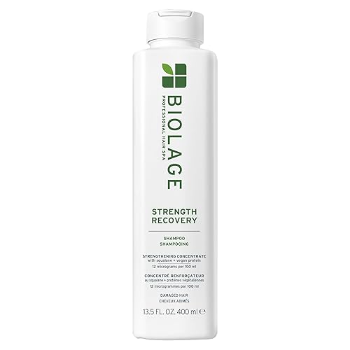 Biolage Strength Recovery Shampoo - Reduces Breakage & Detangles, Instantly Strengthens and Moisturizes, For Damaged Hair, With Olive Squalane & Vegan Beauty & Personal Care Biolage