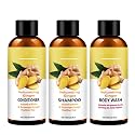 Shampoo & Conditioner & Body wash, Body Wash and Hair Care Gift Set,Ginger Skincare Relaxing Home Spa Set, Anti Hair Loss, Strengthen & Volumize, Bath Beauty & Personal Care MeiPlumLai