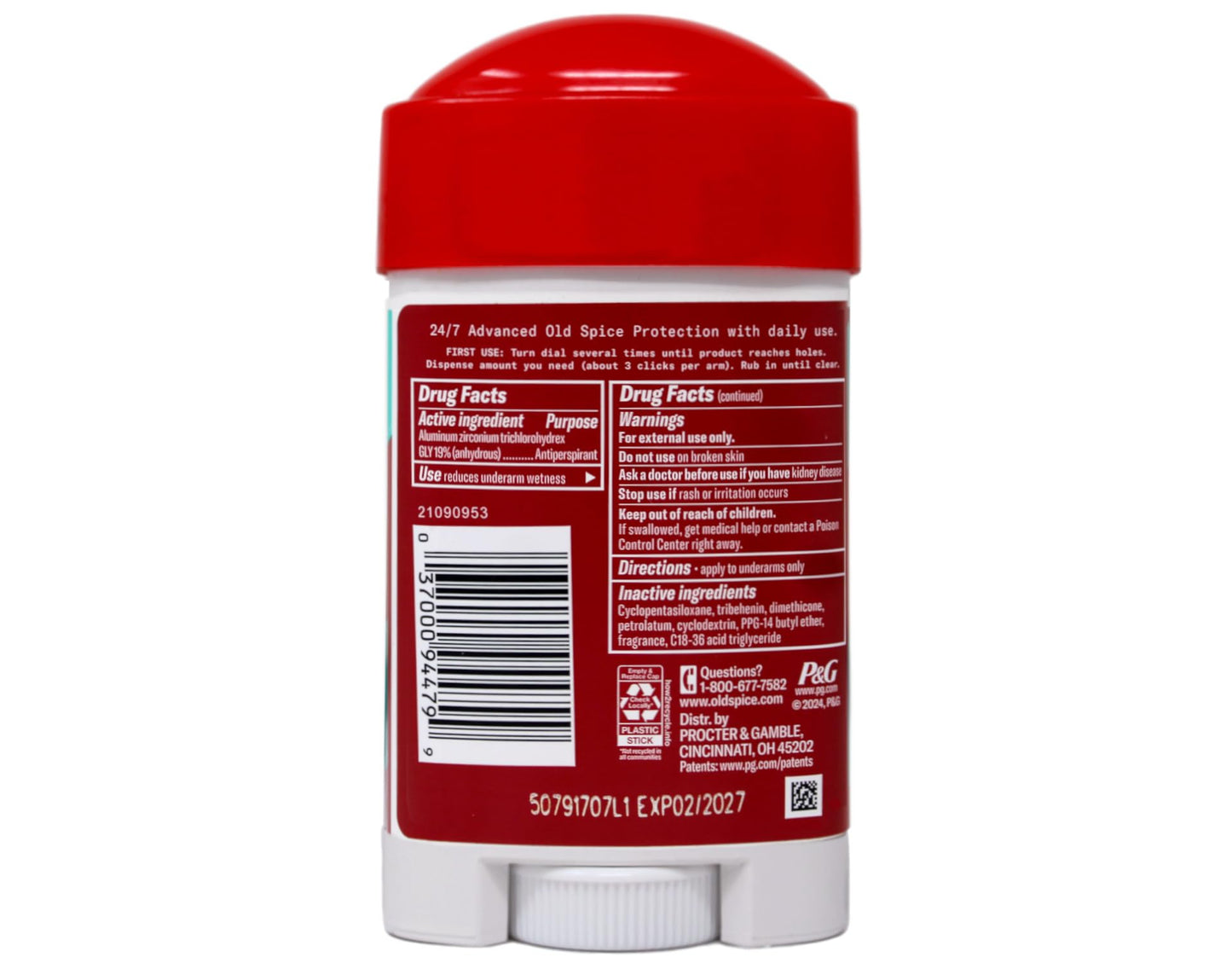 Old Spice Solid Sweat Defense Pure Sport Plus Deodorant, 2.6 Ounce - 12 per case Beauty and Personal Care Procter & Gamble