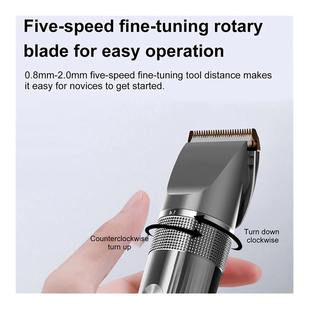 EWKYLSEM Electric Hair Clipper Professional Trimmer Household Waterproof LED Display Men USB Charging Haircut Tools Set(Black-Set2) Beauty and Personal Care EWKYLSEM