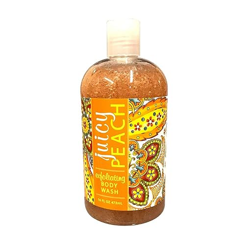 Greenwich Bay Exfoliating Body Wash, Enriched with Shea Butter, Blended with Loofah and Apricot Seed 16 oz (Juicy Peach) Beauty & Personal Care Greenwich Bay