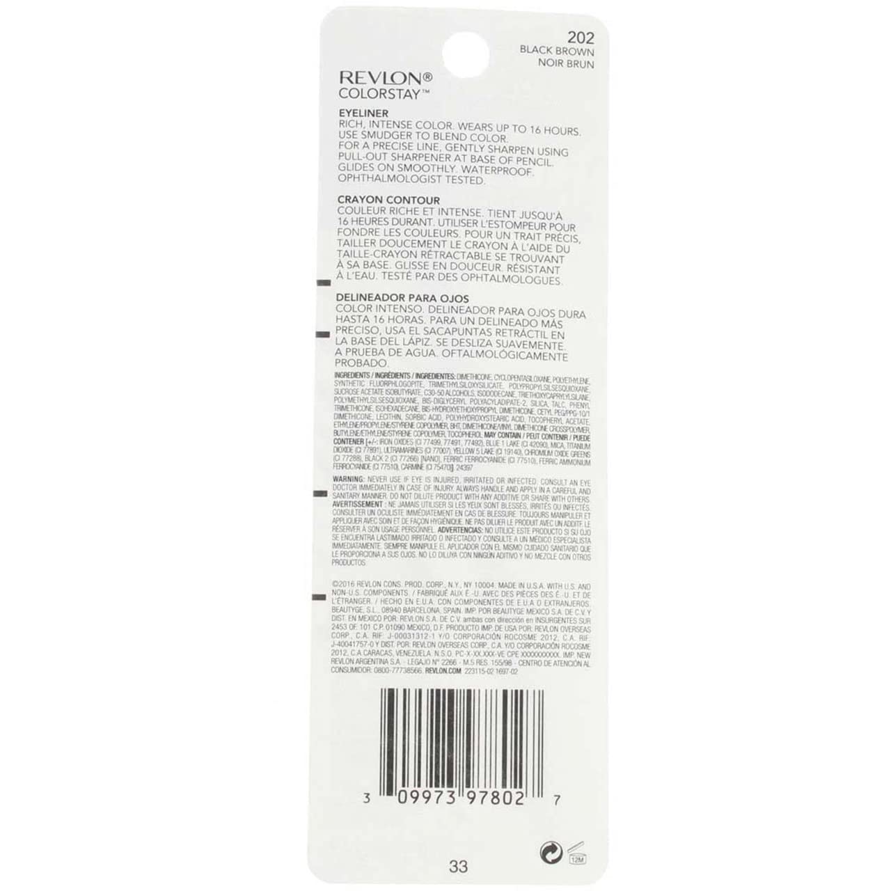 Revlon/Colorstay Eye Liner (Black Brown) 0.01 Oz (.28 Ml) Beauty & Personal Care REVLON