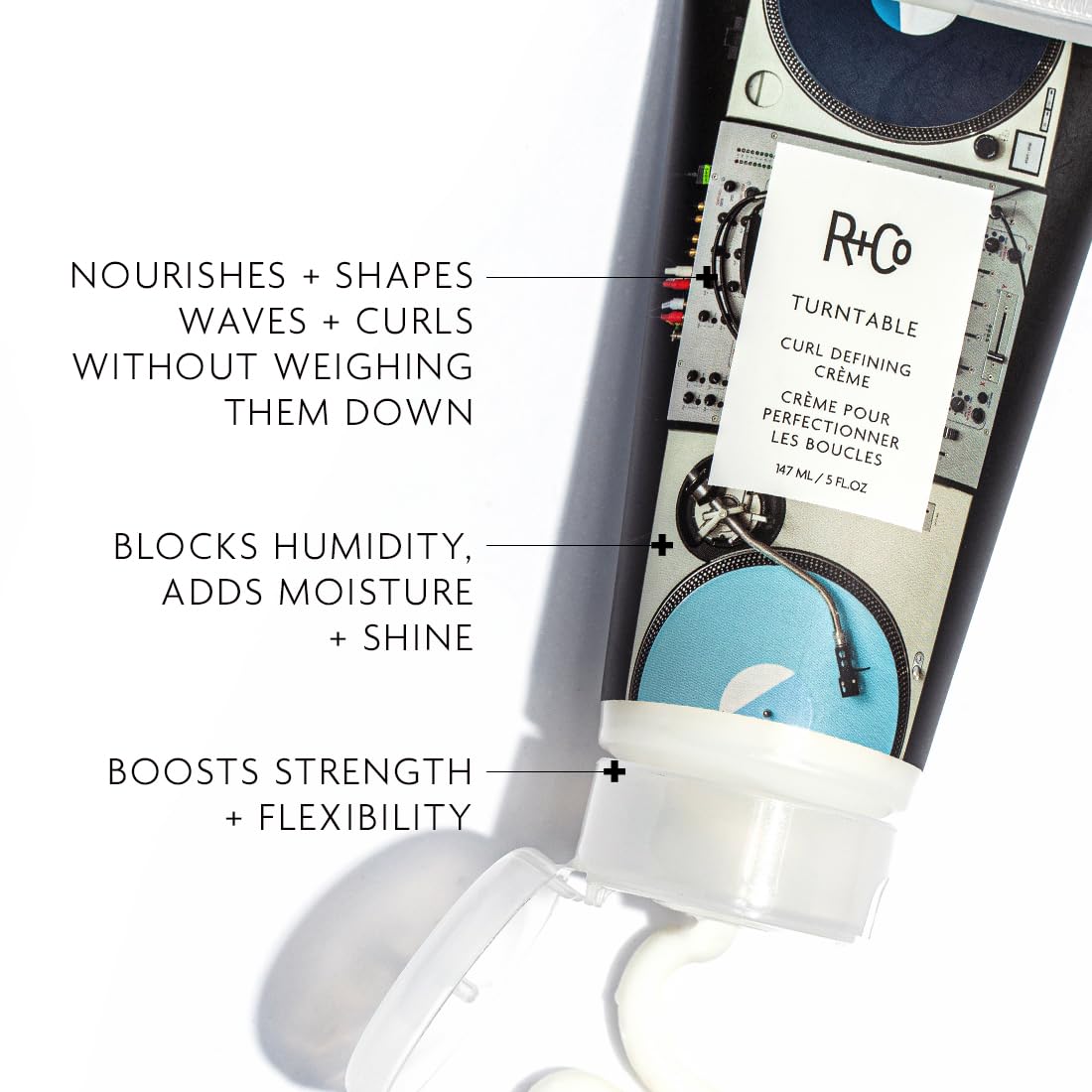R+Co TURNTABLE Curl Defining Creme 147 ml / 5 oz Beauty & Personal Care R+Co
