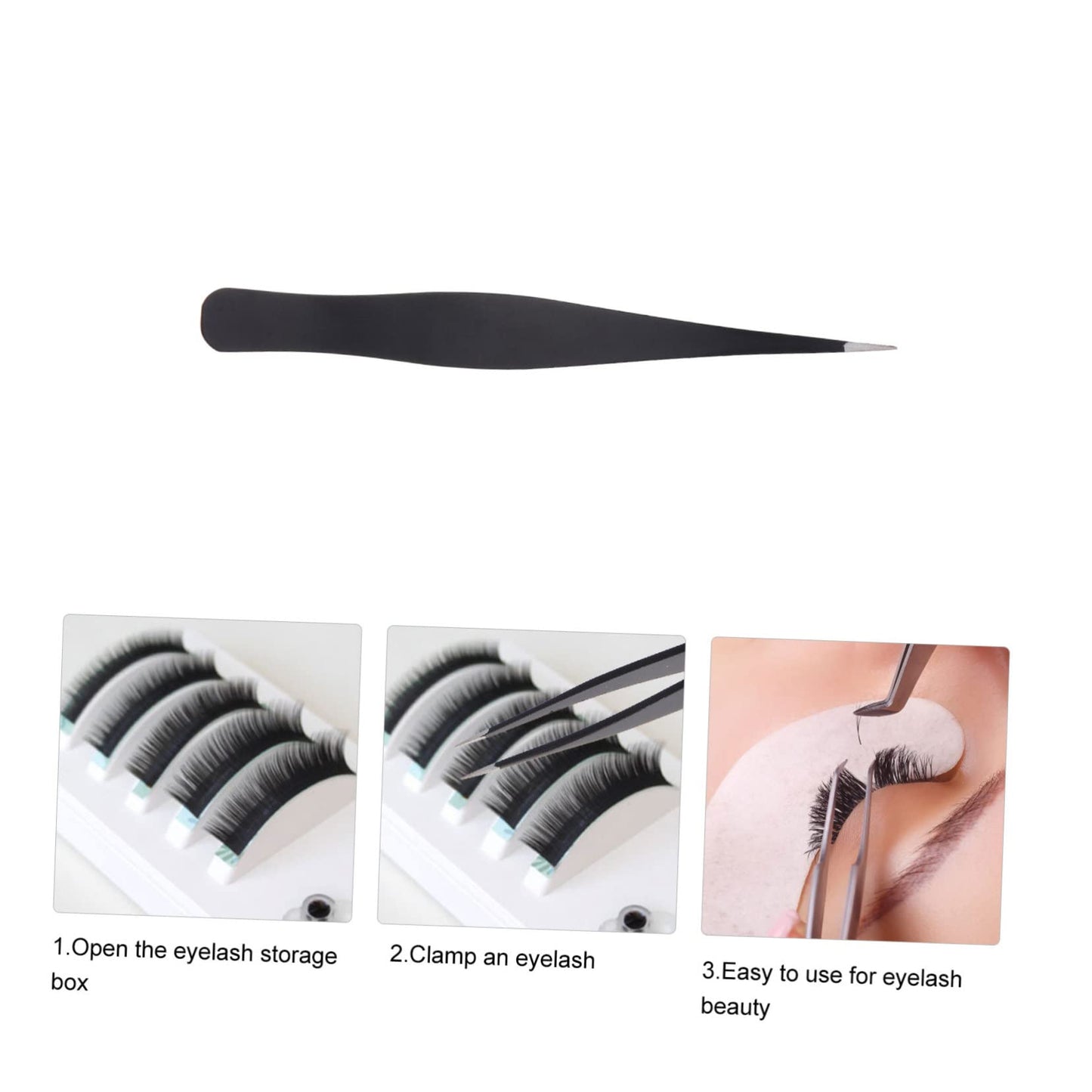PartyKindom 6pcs Eyelash Tweezers Stainless Steel Beauty Tweezers for Makeup Ergonomic Design for Eyelash Grafting and Personal Grooming Beauty and Personal Care PartyKindom
