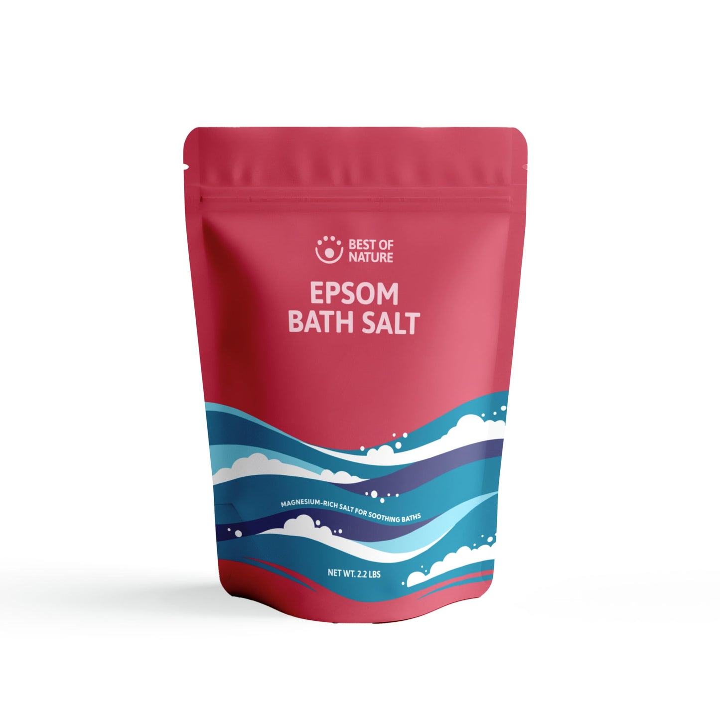 Best of Nature Epsom Salt 2.2 lb Fine Grain Bath Soak Salt, Unscented Magnesium Sulfate, Resealable Bag, Made in the USA Beauty and Personal Care Best of Nature