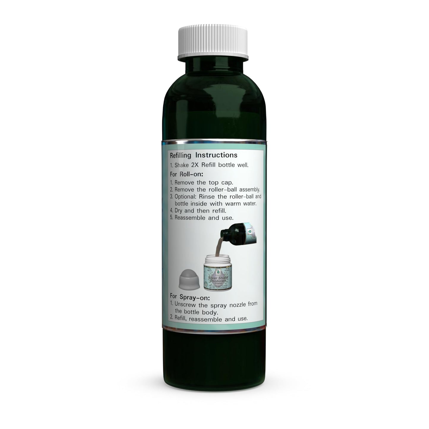 Silver Shield Deodorant 2X Refill - Original Formula - All Natural Colloidal Silver Deodorant - 4 oz. Refill Beauty and Personal Care Silver Botanicals