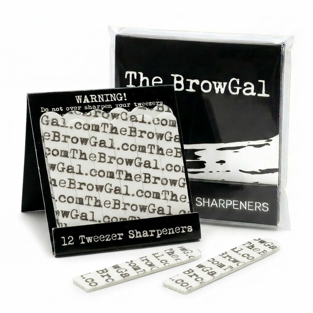 The BrowGal - 12 Tweezer Sharpeners - Exclusive for Sharp & Efficient Longer Period use - Super Handy and Portable Tool, Easily Grip with Safety Beauty and Personal Care The BrowGal