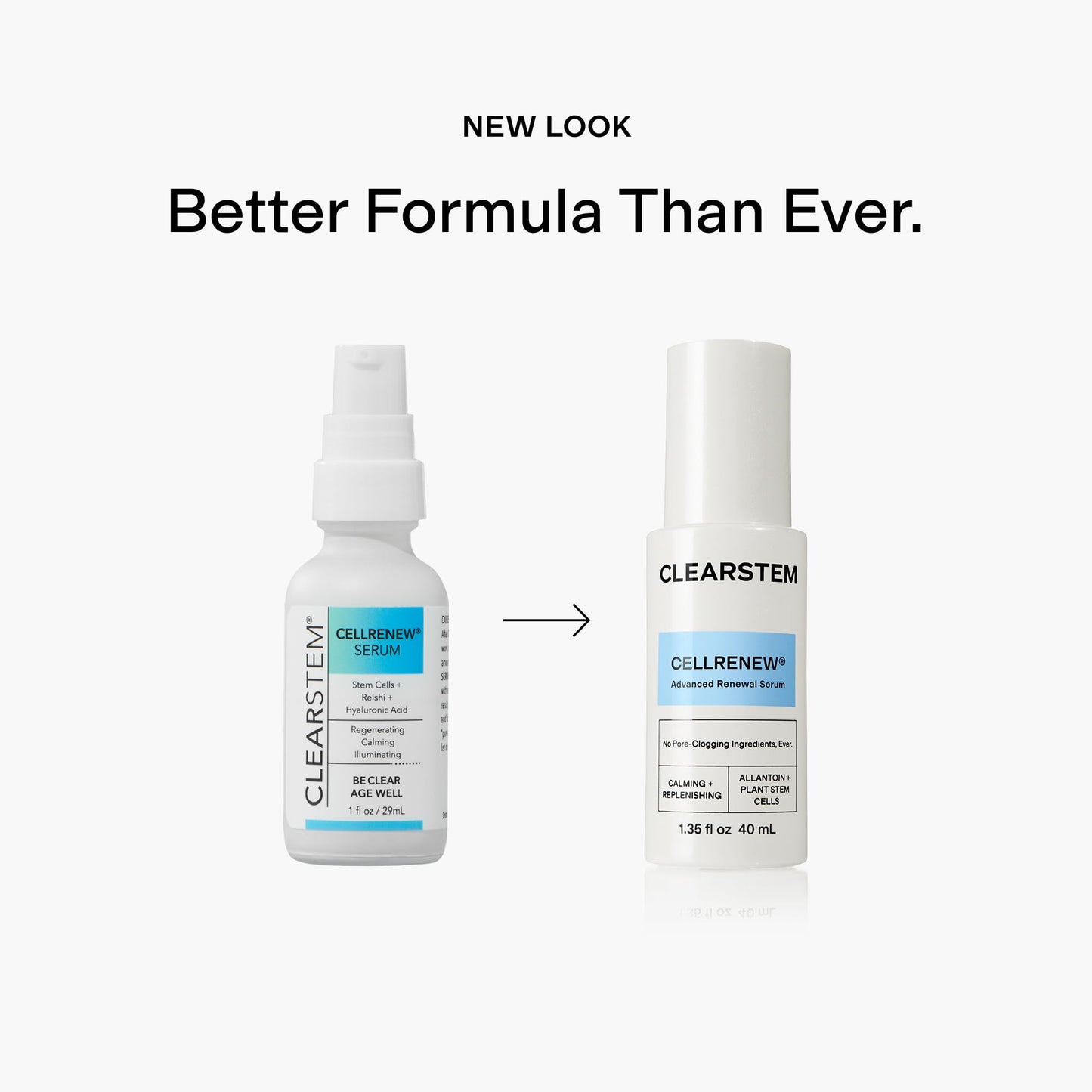 CLEARSTEM - CELLRENEW - Collagen Stem Cell Serum - Acne + Youthful Skin Face Serum - Hyaluronic Acid, Reishi, Aloe Vera - Facial Skin Care Products Beauty & Personal Care CLEARSTEM