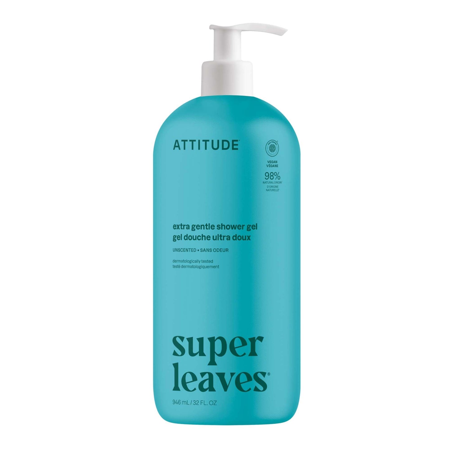ATTITUDE Body Wash, EWG Verified Shower Gel, Dermatologically Tested, Plant and Mineral-Based, Vegan Personal Care Products, Extra Gentle, Unscented Beauty & Personal Care ATTITUDE