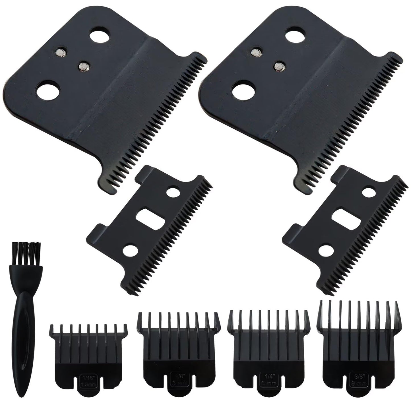 2 Pack T Outliner Blades for Andis T Outliner Trimmer, for GTX Replacement Blade with Brush, Steel T Blade Set with 4 Guards Guides for Hair Clippers Beauty and Personal Care GRABOTE