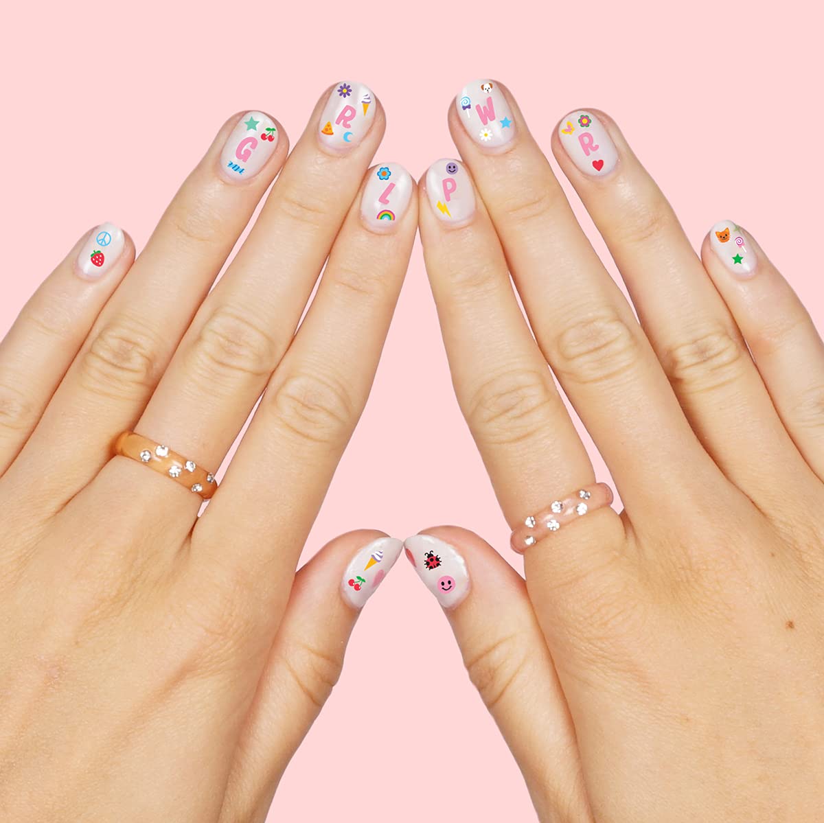 xo, Fetti Kids Nail Stickers - 816 Decals | Birthday Girl Party Favors, DIY Home Activity, Gift, Cute Nail Transfer, Groovy, Princess, Girl Power Beauty & Personal Care xo, Fetti