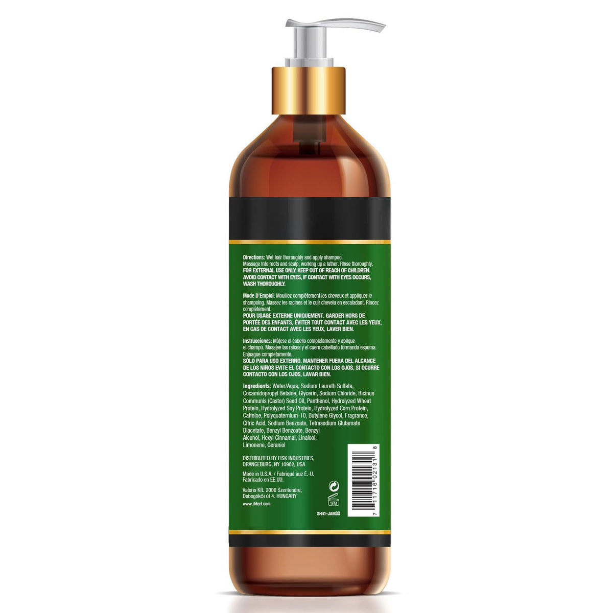 Difeel Elevated Superior Growth Jamaican Black Castor Shampoo 33.8 oz.