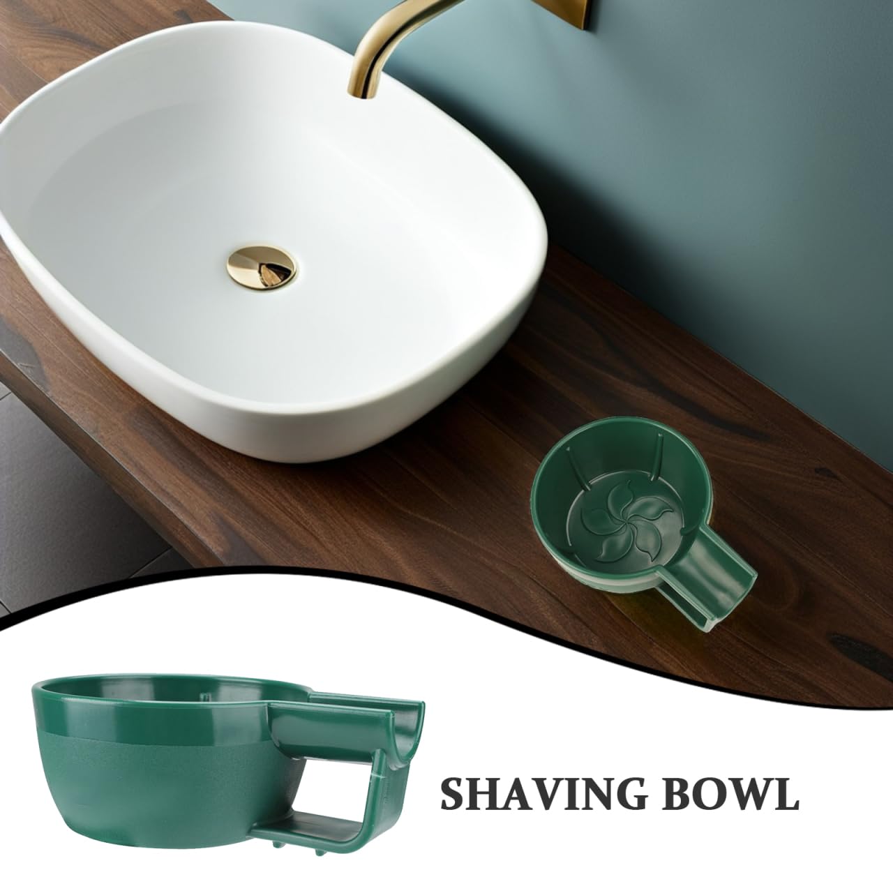 WOFASHPURET Shaving Bowl for Men - Deep Plastic Shave Soap Bowl with Large Wide Mouth and Anti-Slip Base for Rich Lather at Home Dorm or Barber 6.29 X Beauty and Personal Care WOFASHPURET