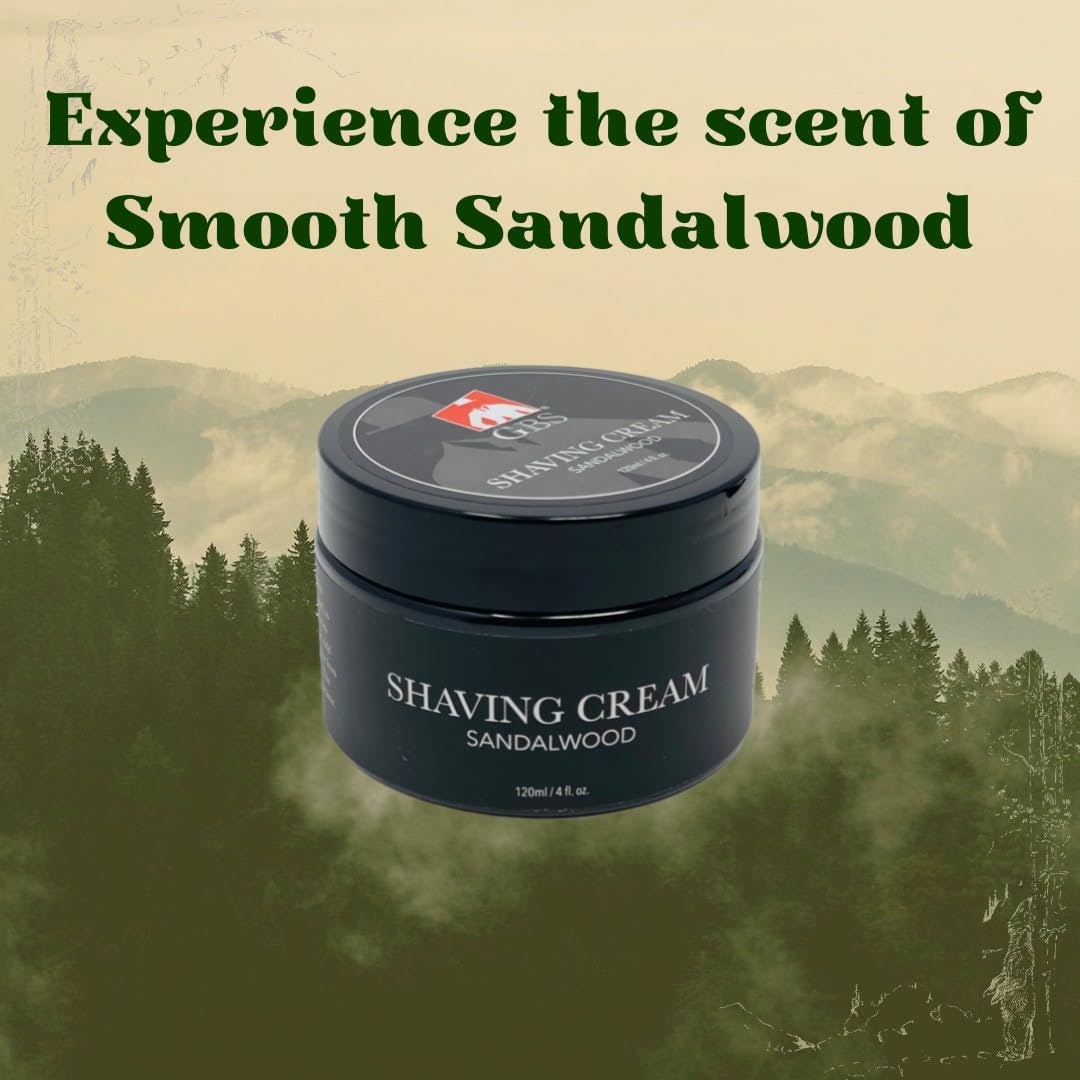 G.B.S Sandalwood Shaving Cream for Sensitive Skin, Hydrates, Nourishes for Close Smooth Shave, Protects Skin from Cuts, Bumps, Redness and Irritation… Beauty & Personal Care G.B.S