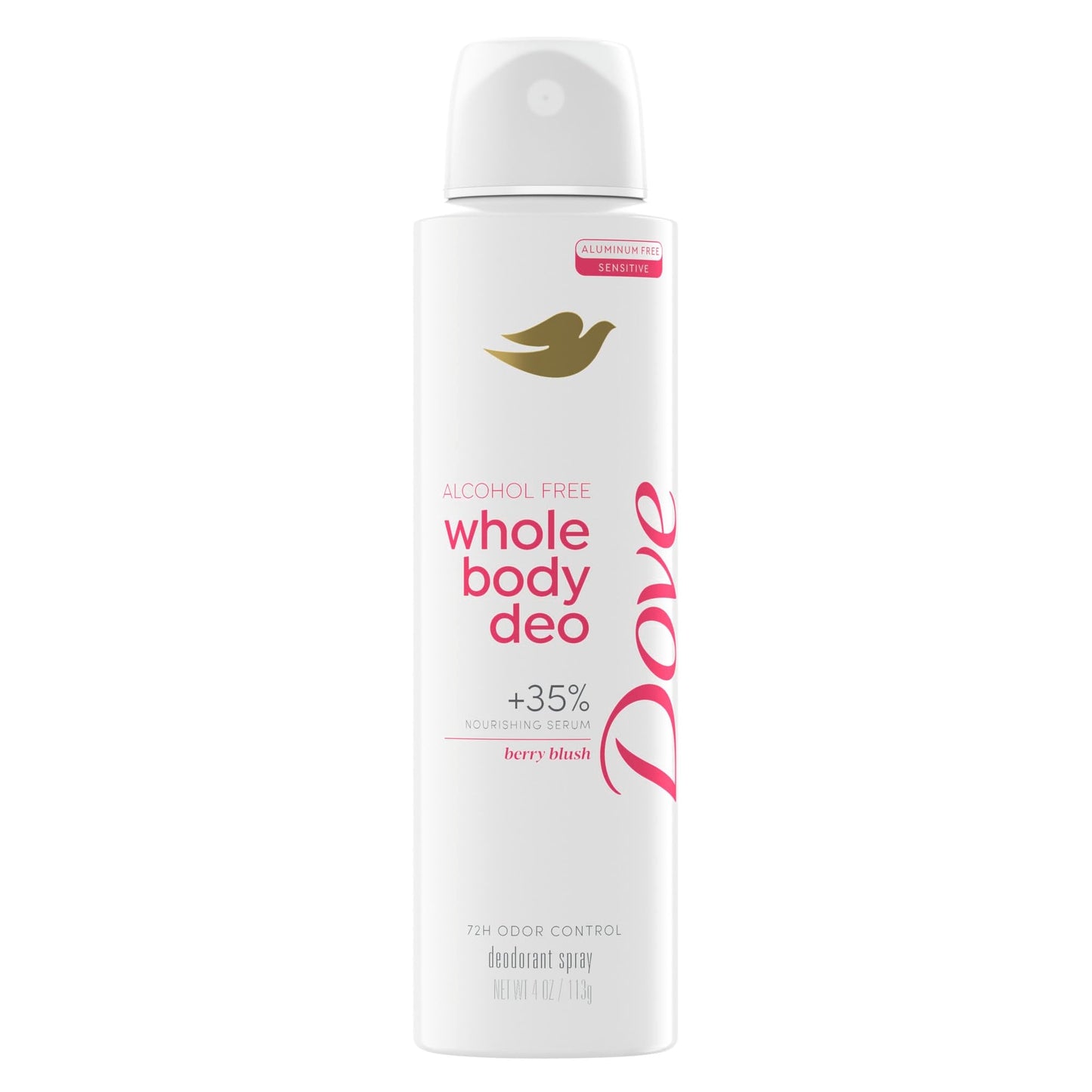 Dove Whole Body Deodorant Spray for Women, Alcohol Free, Scent: Berry Blush, 4 oz Beauty and Personal Care Dove