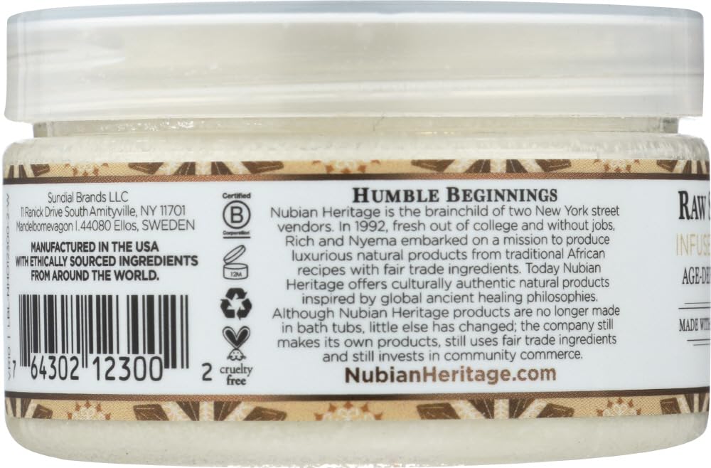 Nubian Heritage Raw Shea Butter Infused With Frankincense and Myrrh 4 Ounce ( Beauty & Personal Care Nubian Heritage