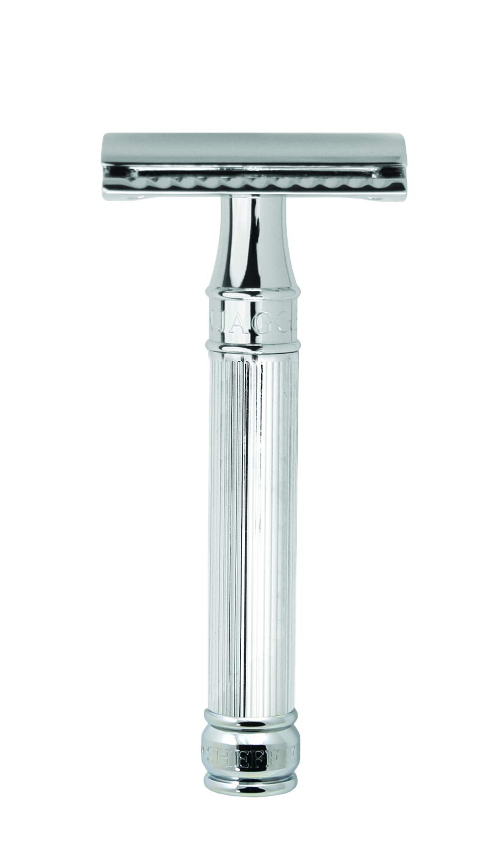 Edwin Jagger Chrome-Plated Lined Handle Double-Edge Safety Razor Beauty and Personal Care Edwin Jagger