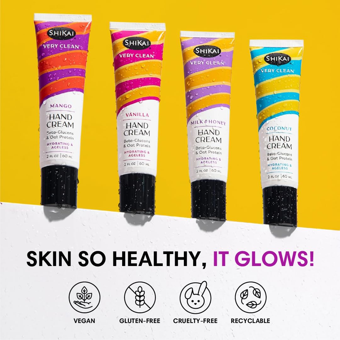 ShiKai Very Clean Hydrating Hand Cream (Vanilla, 2 oz) | Moisturizer Lotion for Dry Skin | For Nourished, Hydrated Hands Beauty & Personal Care ShiKai