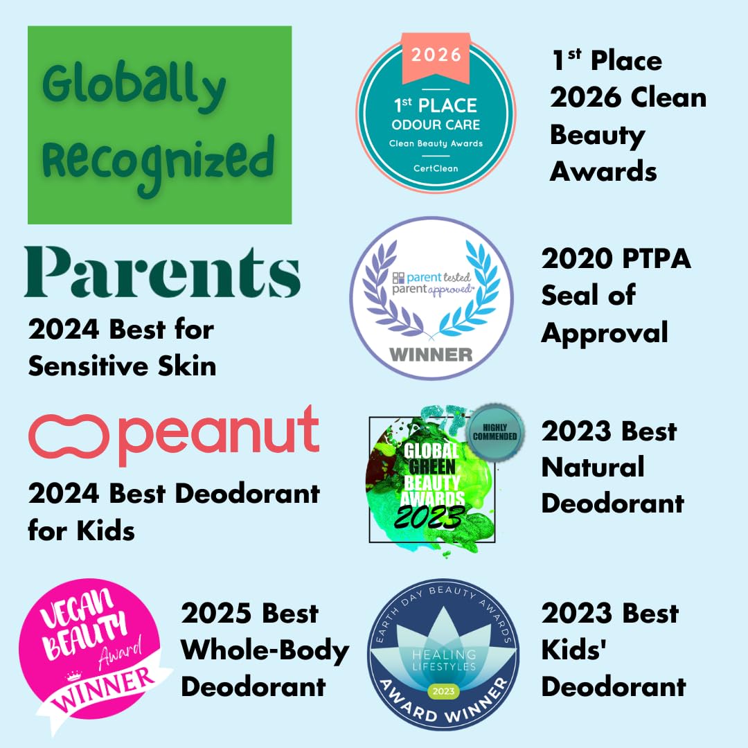 MONA Brands Unscented Natural Deodorant for Kids, Preteens & Teens, Aluminum Free, Baking Soda Free, Gentle for Sensitive Skin, Vegan Kids Deodorant Beauty and Personal Care MONA