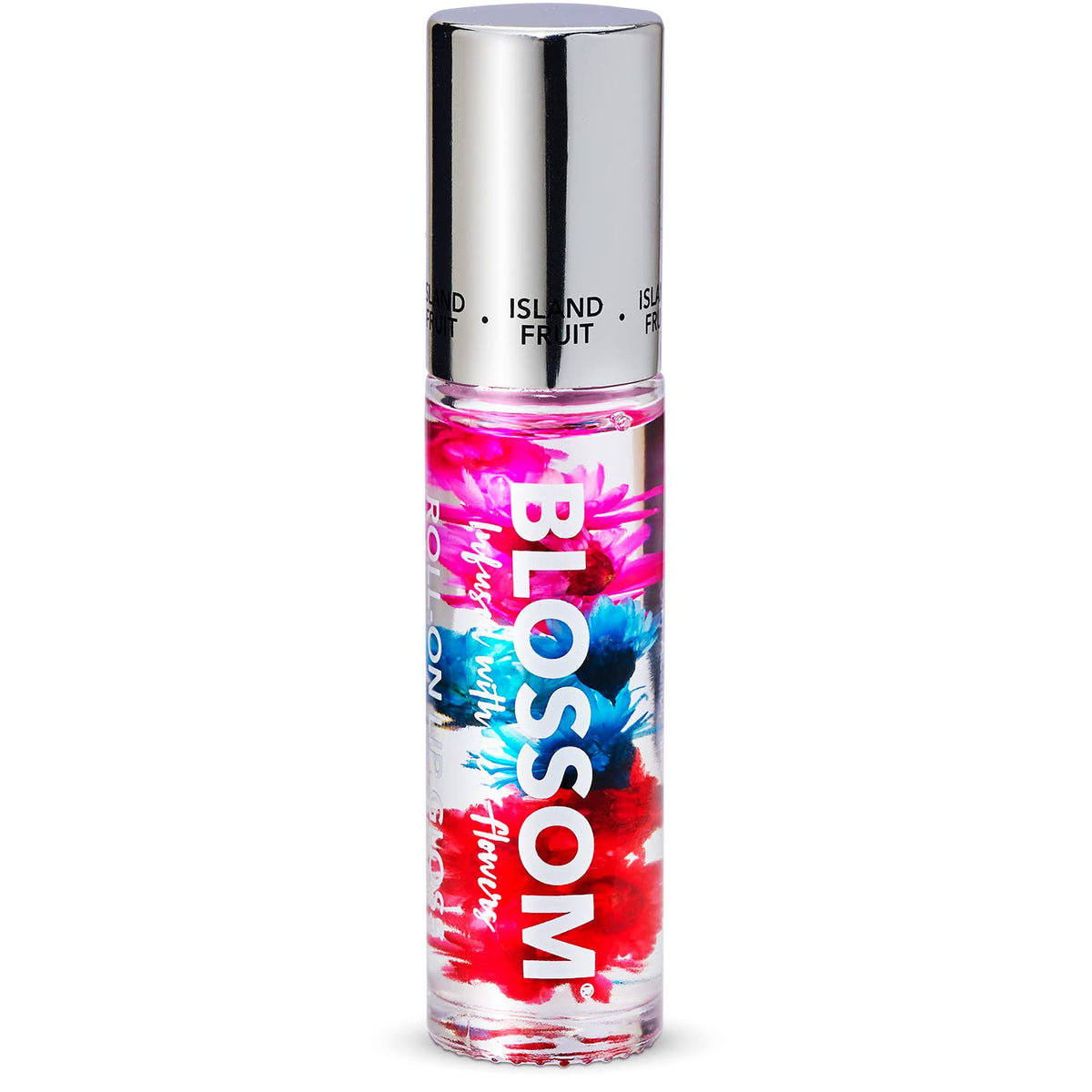 Blossom Roll on Lip Gloss, Scented Clear High Shine Moisturizing Lip Oil, Non Sticky, Infused with Real Flowers, Made in USA, 0.2oz, Island Fruit Beauty & Personal Care Blossom