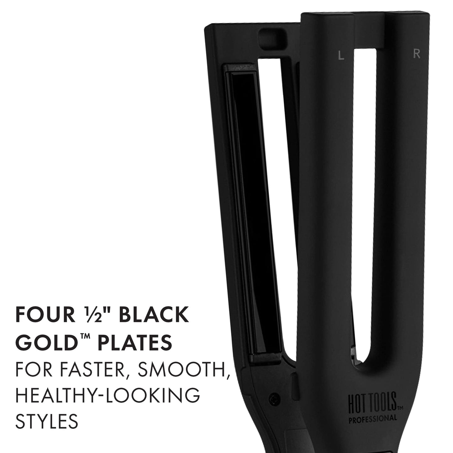 Hot Tools Pro Artist Black Gold Double Straight Dual Plate Hair Straightener | Faster Styling and Reduced Damage Beauty & Personal Care HOT TOOLS