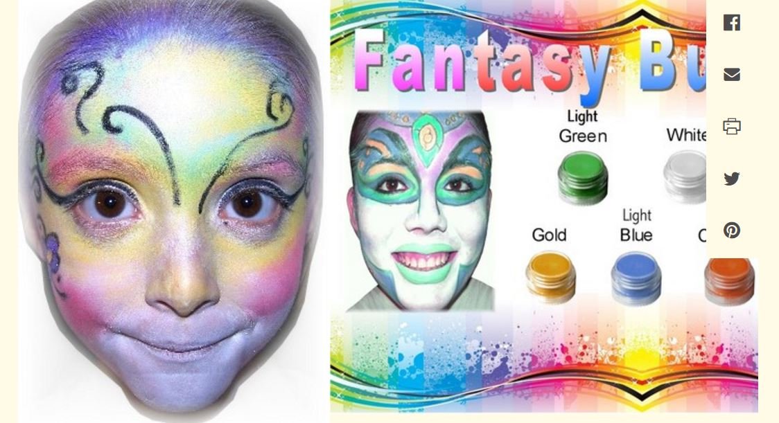 Face Paint Fantasy Butterfly All Natural Non Toxic Beauty & Personal Care Elegant Minerals