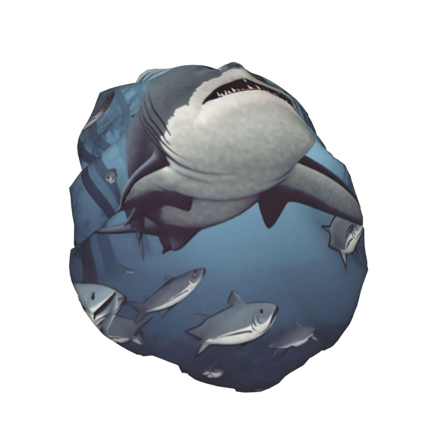 Funny Sharks Design Shower Cap for Women Men Large Reusable Shower Bonnet Double-Layer Waterproof Bath Caps Elastic Band Hair Hat for All Hairstyles Beauty and Personal Care BWLHJKE