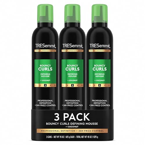 TRESemmé Flawless Curls Nourishing Mousse With Coconut and Avocado Oil 15 oz, Pack of 3 Beauty & Personal Care TRESemmé