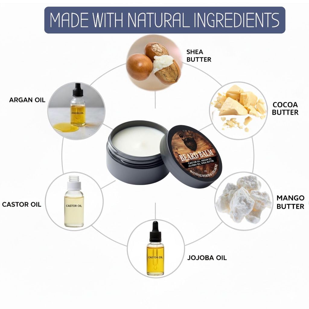 Beard Balm for Men, Cologne Beard Butter for men Beauty and Personal Care VITALSKINOIL