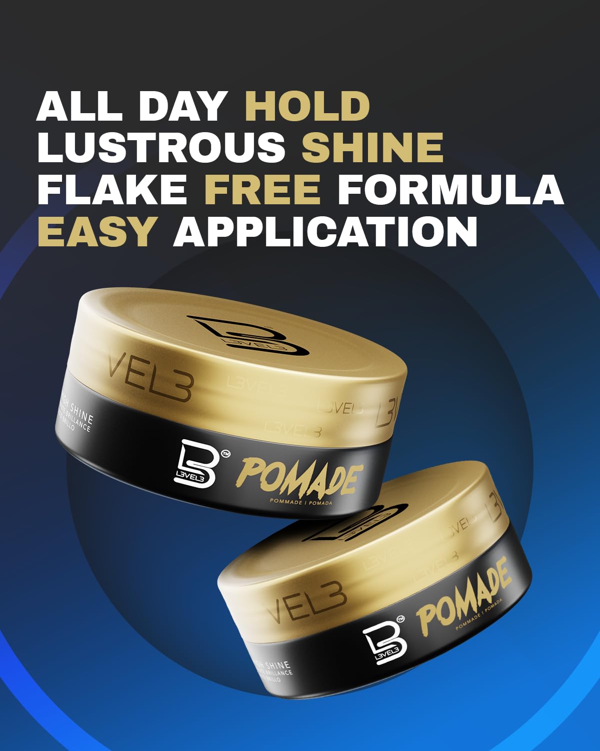 L3 Level 3 Pomade - Improves Hair Strength and Volume Long-Lasting Hold - 4 Pack Beauty & Personal Care L3