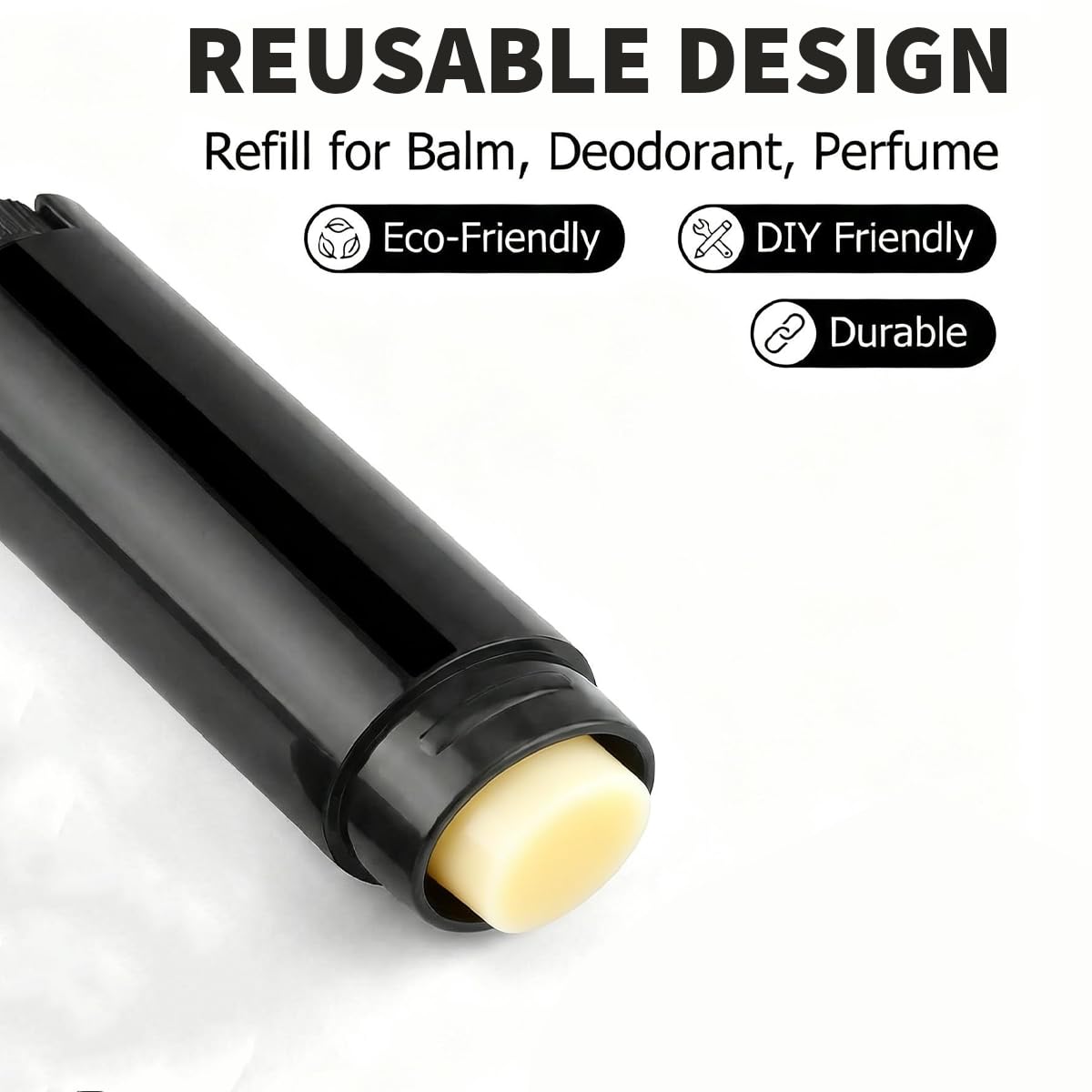 erioctry 4.5g 0.15oz Empty Refillable Plastic DIY Lipstick Lip Balm Lip Gloss Tubes Holder Containers Oval Deodorant Crayon Tube Pipe Bottle Case Beauty & Personal Care erioctry
