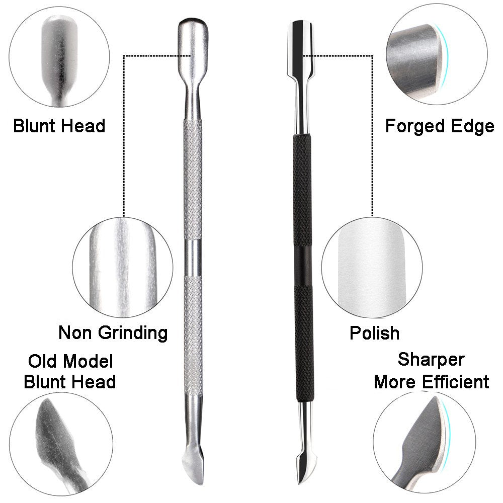 Ejiubas Cuticle Trimmer with Cuticle Pusher Cuticle Nipper Professional Grade Stainless Steel Cuticle Remover Cutter Clipper Durable Pedicure Manicure Beauty & Personal Care Ejiubas
