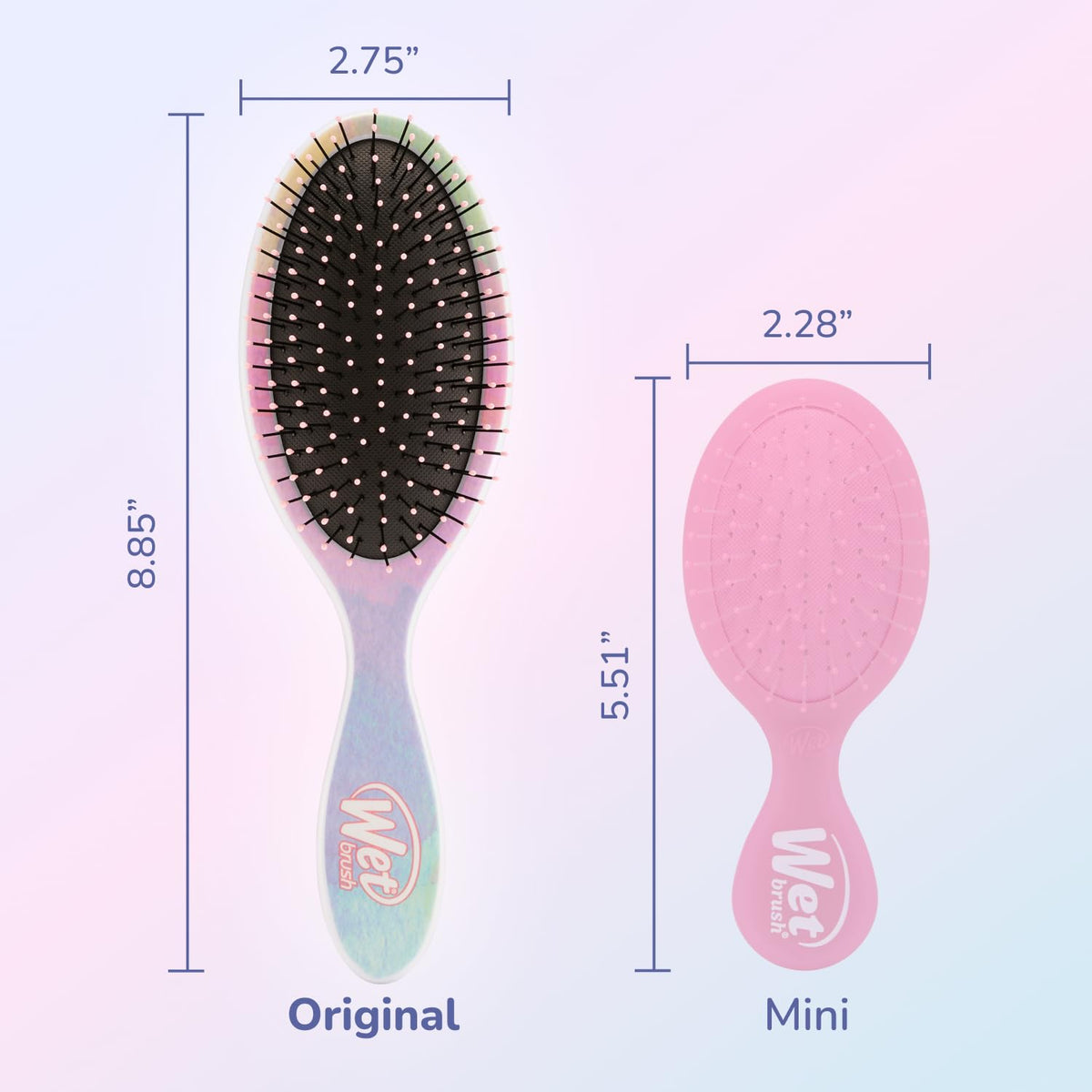 Wet Brush Original Detangler Hair Brush, Color Wash, Stripes, Ultra-Soft IntelliFlex Bristles - Detangling Hairbrush Glides Through Tangles For Wet,