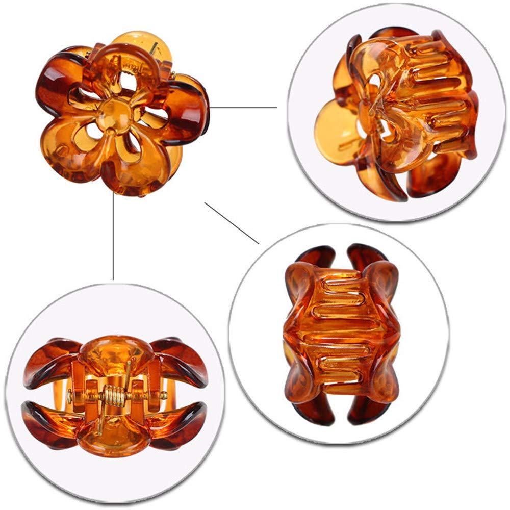 TOPYHL 12PCS Flower Shaped Small Hair Clips Claw Jaw Hair Clips Clamps Non-Slip Hair for Women Girls Hair Accessories Beauty & Personal Care TOPYHL